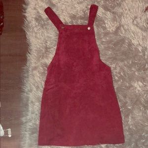Dark Red SHEIN Overall Dress